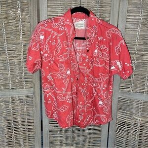 Current Elliott bandana cropped camp shirt - size 1